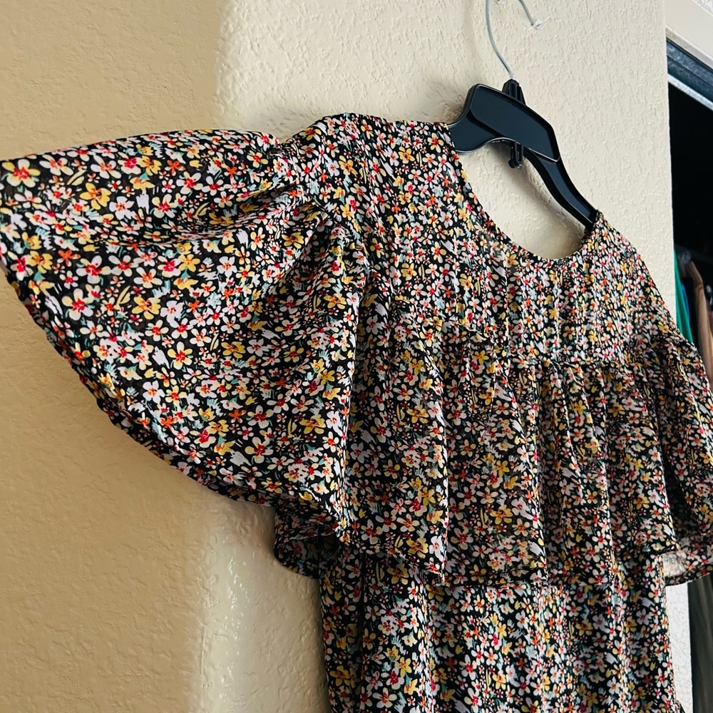 •SOLD•Floral Ruffle Maxi Dress - Picture 2 of 4